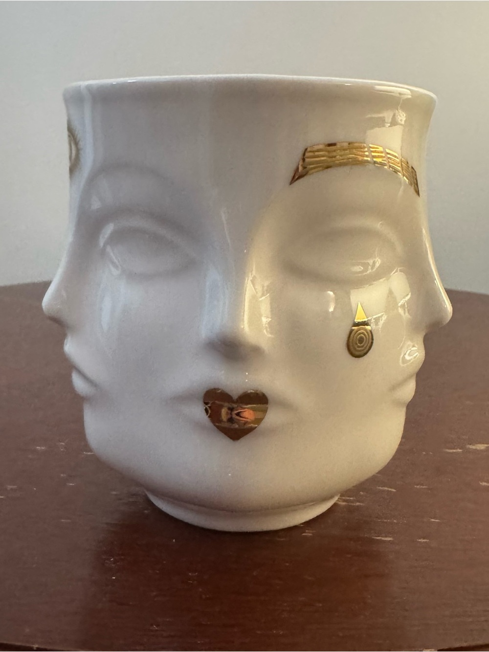 Jonathan Adler Muse Porcelain Face Mug White